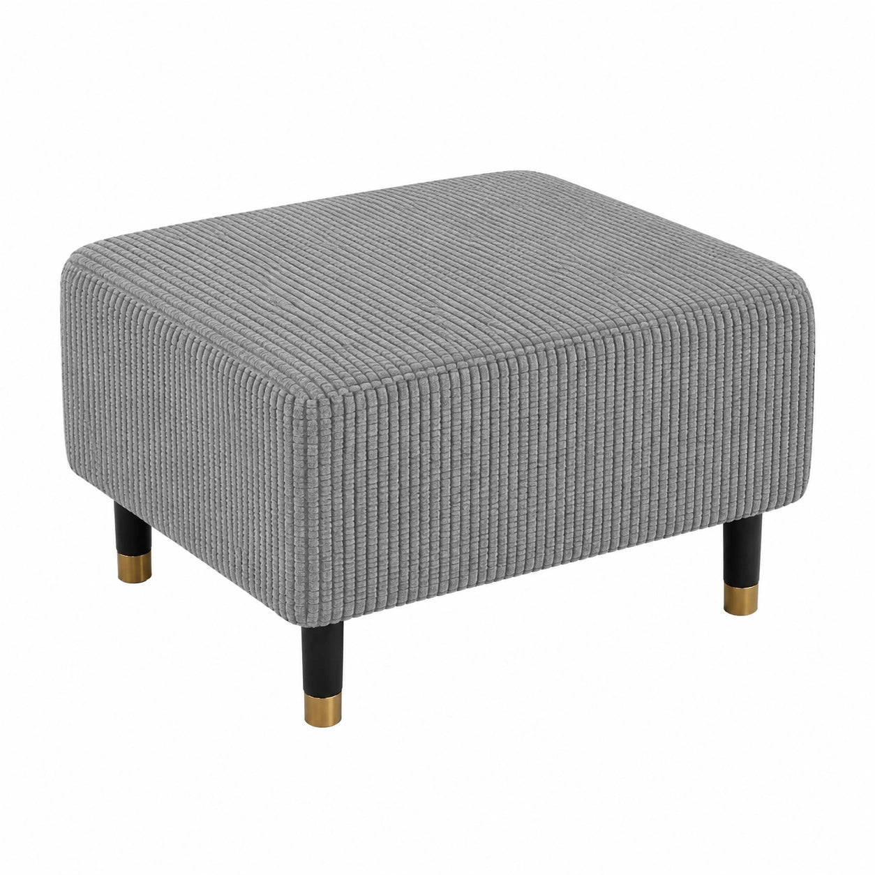 Jacquard Hockerbezug, universeller Sofabezug, Stretch-Fußhocker-Schutz (80-100 cm Länge, 80-100 cm Breite, 38-45 cm Höhe)