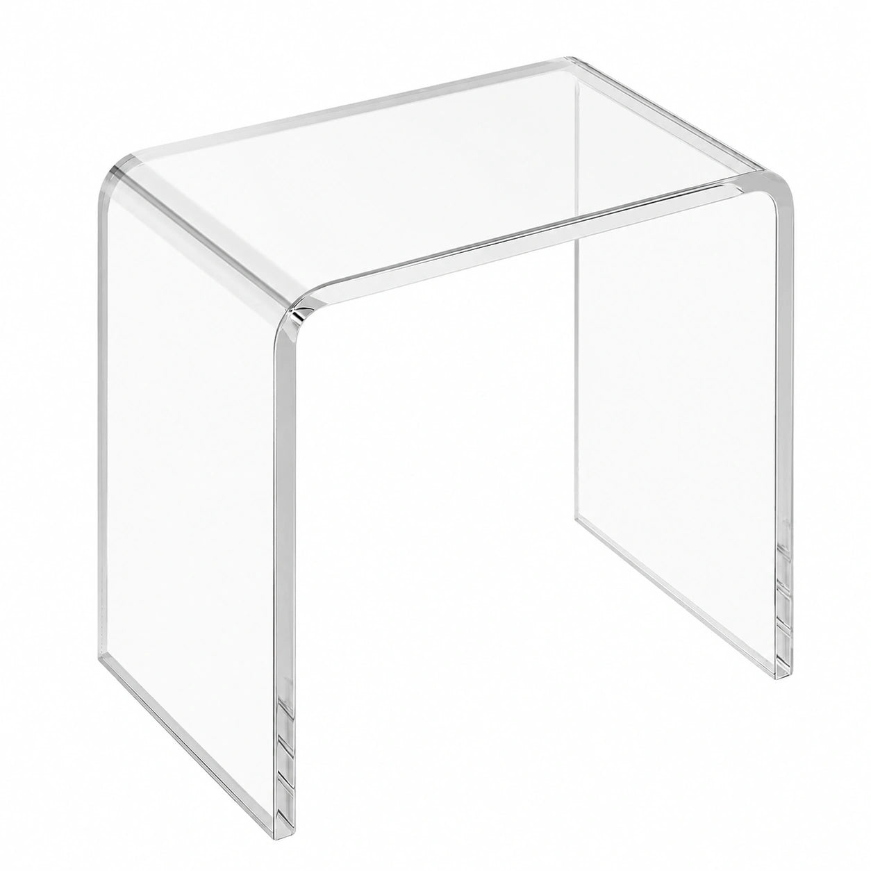 Moderner Acryl-Beistelltisch: Transparenter Hocker für Bad und Schlafzimmer, 40x28x40 cm
