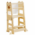 Yorbay Montessori Lernturm Klappbar: 2-in-1 Kinderturm mit Tafel - Verwandelt in Tisch und Stuhl, Ideal für Küche und Kinderzimmer