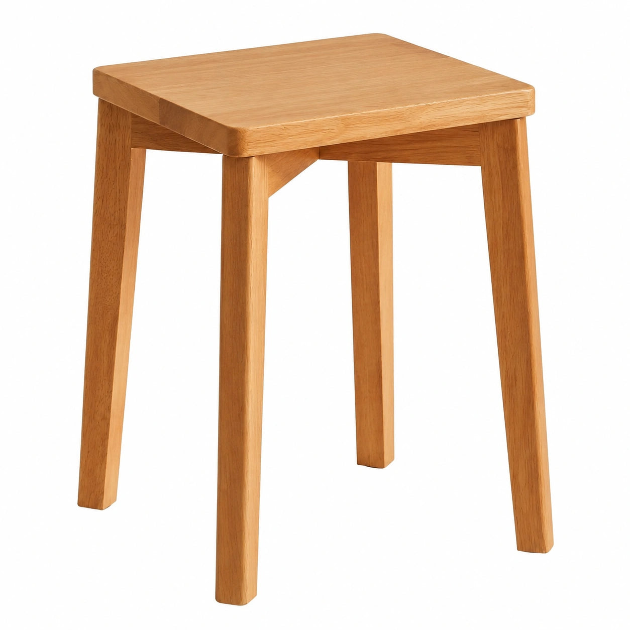 Aibiju Massivholz Schminkhocker, vielseitiger Sitz für Wohnzimmer & Schlafzimmer, quadratischer Tritthocker, natürlicher Stil, YDEU-1502