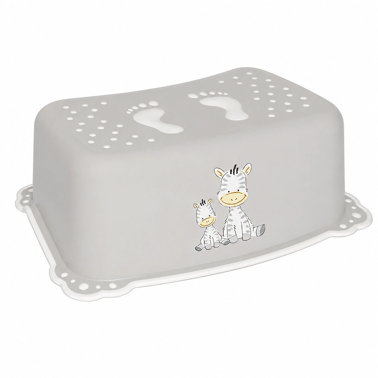 Rutschfester Kinderschemel Zebra Grau - Tritthocker und Sitz von alles-meine.de GmbH
