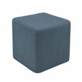 DreamRoots Vielseitiger Hocker aus Kord - Dunkelblau, 40x40x40 cm