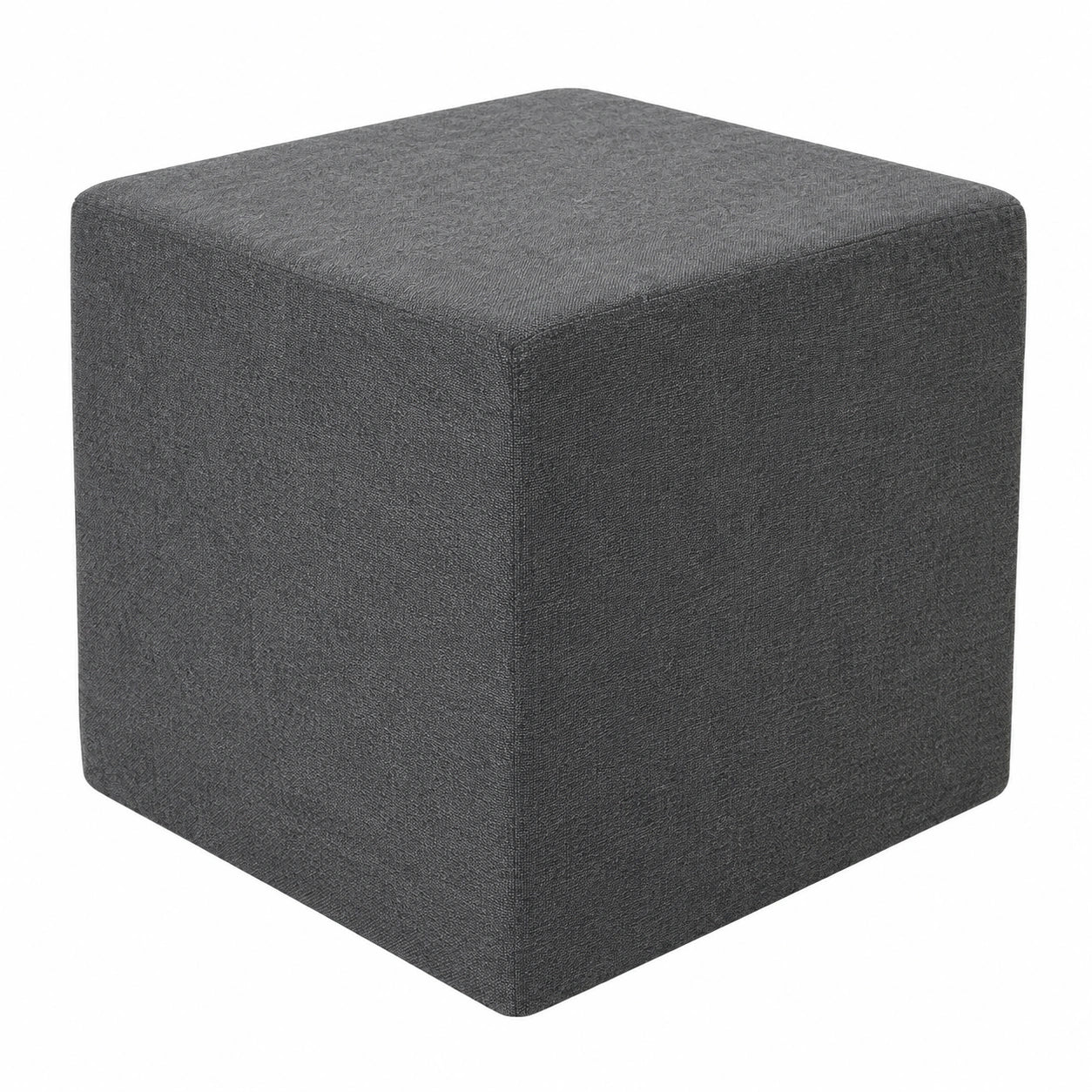 Moderner Würfel-Sitzhocker aus Holzwerkstoff, anthrazit, 40x40x40 cm, für Wohnzimmer