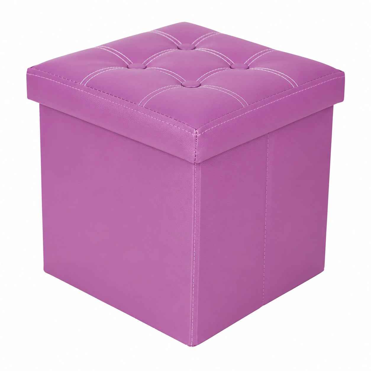Moderner Aufbewahrungs-Pouf Violett mit Sitzfunktion