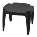 Vielseitiger Kunststoffhocker 38x38 cm Anthrazit - Garten und Balkon Tisch