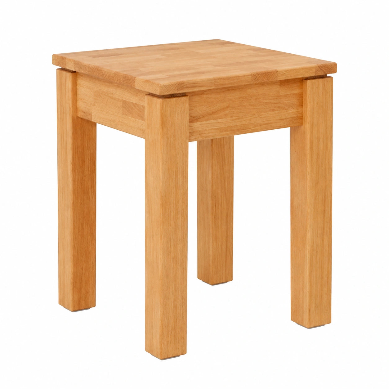Staboos Robuster Holzhocker Emma aus Buchenholz, bis 200 kg, Naturholz, vielseitig verwendbar - 36 x 36 x 45cm