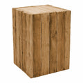 Spetebo Holzdesign-Hocker eckig - 30x20 cm - Vielseitiger Beistelltisch oder Blumenständer