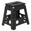 Tragbarer Klapphocker für Camping, starker Badhocker bis 150 kg, Kunststoff, Schwarz, 39x39x32 cm