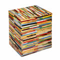 Handgefertigter Beistelltisch aus Echtholz - Nachhaltiges Upcycling Design 45x36x36 cm