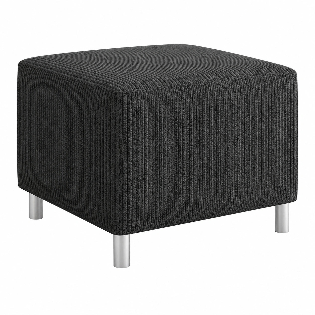 Moderner Cord-Polsterhocker Dover - Vielseitiger Sitzhocker in verschiedenen Farben