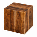 Massivholz Beistelltisch mit Rollen aus Mangoholz, 40x45 cm