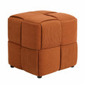 Zedelmaier Sitzwürfel aus Cordstoff, 40x40x40cm, Ottomane & Fußhocker für Wohnzimmer, Schlafzimmer & Flur, Orange